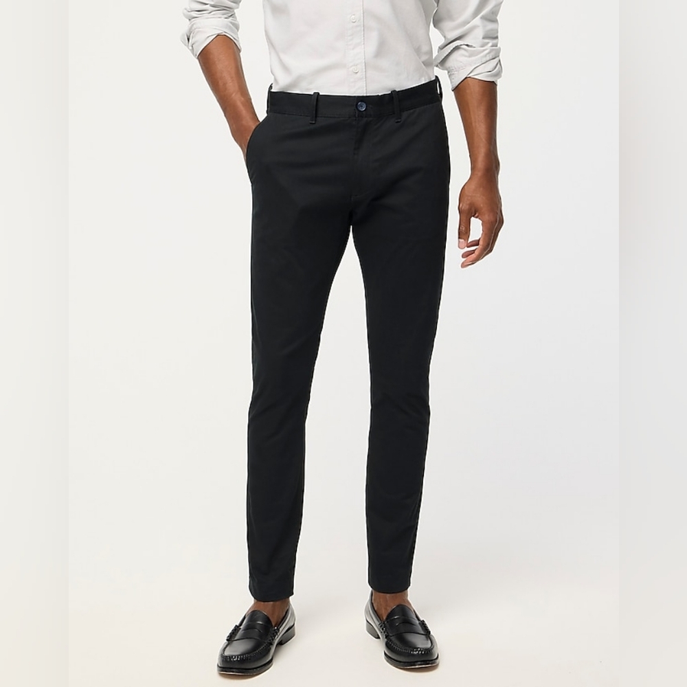 J. Crew Men's Slim Fit Black Cotton Chino Pant 40 x 32